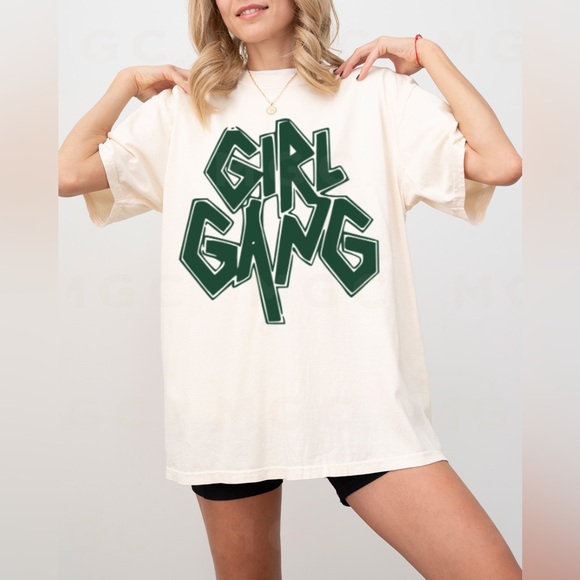 Comfort Colors Girl Gang Graffiti Graphic Tee Shirt - Picture 3 of 9